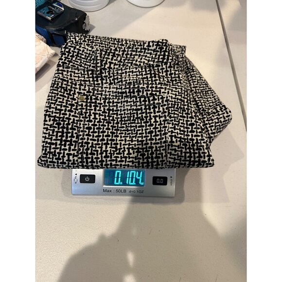 DKNY Trousers Pants Womens Size 8 Printed Black White Tapered Low Rise Cotton - Picture 10 of 10